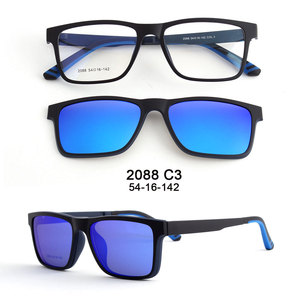 Thời trang vuông Clip-on PC khung unisex Kính mát loạt các màu sắc OEM/ODM tùy chỉnh giá bán buôn - Product Image 4