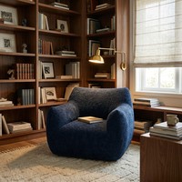 Canapé minimaliste en tissu, une place, design pastoral français, garantie 5 ans, sans assemblage, pour salon
