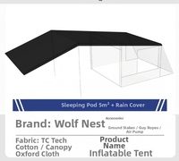 Tente gonflable esthétique Ear Cabin 2,3x2,4m en coton respirant et imperméable, pour glamping de luxe quatre saisons, petite famille, installation instantanée