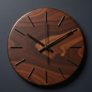 Modern Handmade Wooden Wall <b>Clock</b> Natural Tree Slice Design Analog Bark Edge Battery Operated Quartz <b>Movement</b> Accurate Time Home - Product Image 1