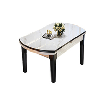 Ensemble Table à Manger Moderne en Marbre Rond 6 Places pour Restaurant
