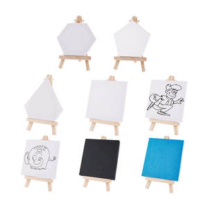 Caballetes de exhibición de lienzo de <span class=keywords><strong>pintura</strong></span> Xin Bowen <span class=keywords><strong>con</strong></span> juego de lienzo de madera de pino y <span class=keywords><strong>tela</strong></span> de algodón para <span class=keywords><strong>pintura</strong></span> de niños o Mini exhibición de estudio de arte - Product Image 3