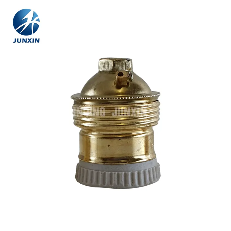 빈티지 금속 램프 홀더 터미널 황동 라이트 소켓 E27 램프 컵 DIY 매달려 램프 소켓