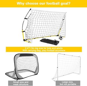 Fangsheng 12x6ft Nhanh Chóng Thiết Lập Di Động Bóng Đá Mục Tiêu Gấp Bóng Đá Mục Tiêu Cho Trẻ Em Thực Hành - Product Image 3