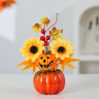 Décorations d'Halloween en feuilles d'érable et citrouilles artificielles, ornements réutilisables en mousse, très demandés pour la récolte d'automne