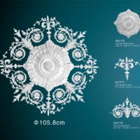 Médaillons de plafond en PU léger, haute densité, ignifuge, de fabrication européenne, personnalisables pour appartements, hôtels et villas, fabriqués dans le Guangdong.