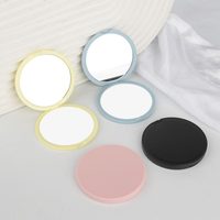 Miroir de Maquillage Compact Double-Face Rond Pliable en Plastique, Format de Poche, Portable et Mignon, Idéal pour le Voyage, Avec Logo Personnalisé
