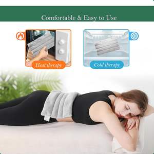 Coussin chauffant micro-ondable Romfox pour soulager la douleur, chaleur humide, crampes, muscles, articulations, dos, nuque, épaules, compresse chaude/froide - Product Image 3