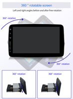 Autoradio Android 9 pouces rotatif 1 DIN 2+64G, stéréo de voiture Android simple DIN avec CarPlay & Android Auto GPS WIFI