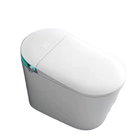 Toilette intelligente de luxe en céramique avec ouverture automatique du couvercle, lavage à l'eau chaude, largeur de 700 mm, idéale pour les projets hôteliers et de villas