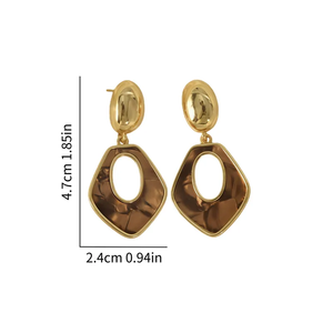 Pendientes Geométricos de Acero Inoxidable con Diseño Hueco para Mujer, Diseño Simple y Ligero para el Trabajo, Fiestas y Uso Diario - Product Image 5