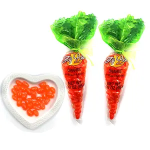 candies wholesale halal sweet flavor factory carrots jelly bean Easter package orange jelly bean bonbon bulk confectionery