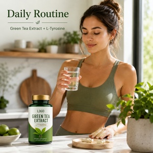 Nouvelles capsules d'extrait de thé vert à 98 % avec L-Tyrosine et EGCG, concentré riche en polyphénols antioxydants, 120 capsules pour la santé - Product Image 5