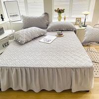 Ensembles de literie d'été Offres Spéciales, lit Double, tapis en Latex doux, Style princesse, drap-housse, jupes de lit
