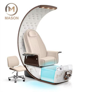 Fauteuil de pédicure professionnel europé<span class=keywords><strong>en</strong></span> réglable pour spa et salon de manucure - Design à dossier haut, massage par vibration intégrale automatique - Product Image 6