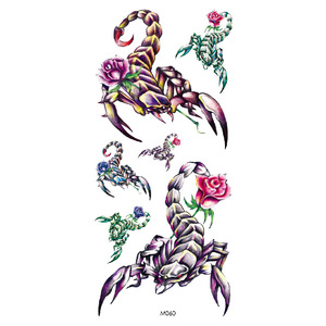 Tatuaje Temporal de Rosas Coloridas <span class=keywords><strong>para</strong></span> <span class=keywords><strong>Piernas</strong></span>, Brazos y Hombros, Diseño Floral Pequeño, Resistente al Agua y Ecológico - Product Image 4