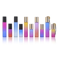 Bouteilles à rouleaux en verre coloré de haute qualité de 5ml et 10ml pour les huiles essentielles et l'emballage de rouleau de parfum cosmétique avec Steal Ball
