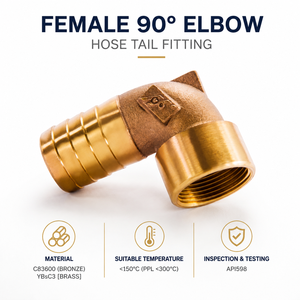 ทนทานต่อการกัดกร่อน 1-1/2"*1-1/2" 90 °   ข้อต่อทองเหลืองแบบมีหนามเกลียว BSPT สำหรับเรือยอชท์ ผลิตในไต้หวัน - Product Image 4