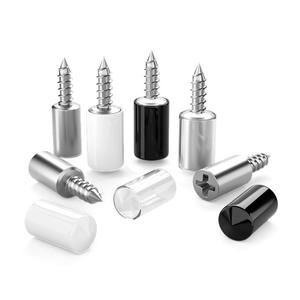 Soporte de estantería de hierro con tornillo directo, agarre de goma y ventosa para estanterías de armario - Soportes duraderos y resistentes para estanterías de vidrio y madera - Product Image 1