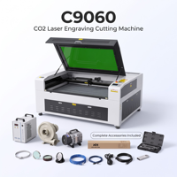 Machine de découpe et gravure laser CO2 haute précision 9060 100W 130W pour acrylique, bois, MDF, cuir, pierre, métal, refroidie par eau, Ruida