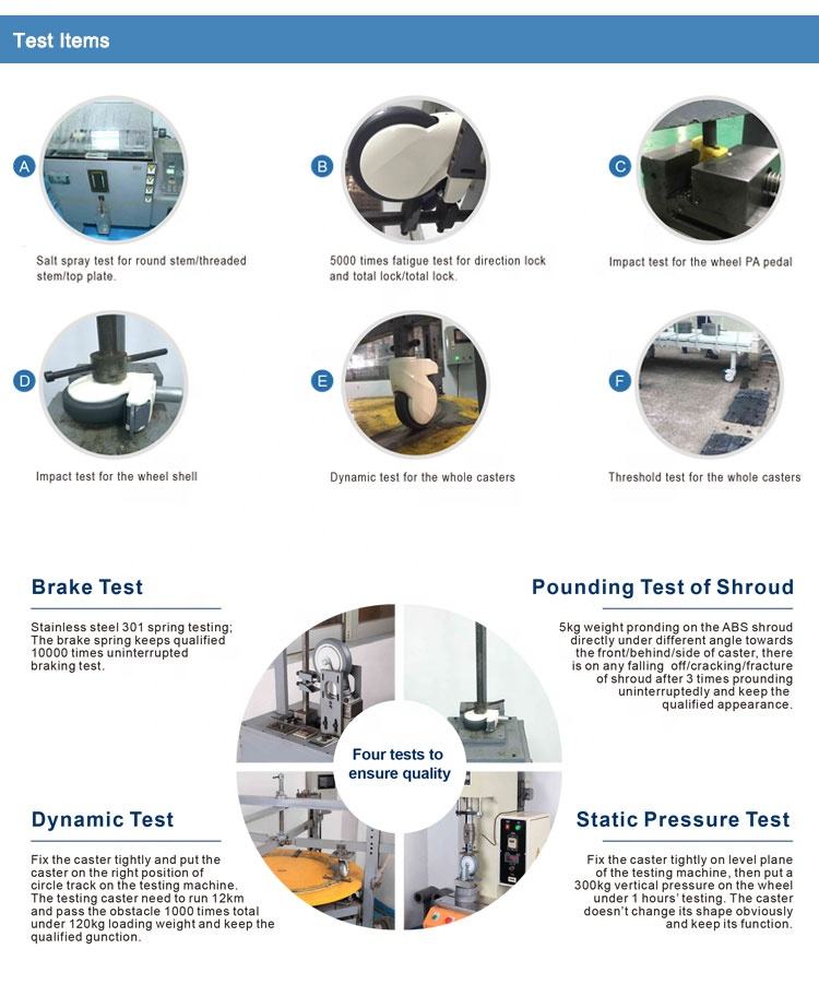 New 200mm 8 Inch Polyurethane Medical Caster Wheel PU Foamed PP Hospital Wheelchair Wheels for Medical Equipment