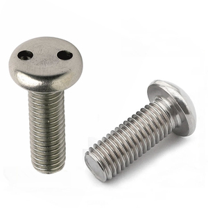 OEM nhà máy M10 và M12 chủ đề <span class=keywords><strong>DIN</strong></span> tiêu chuẩn 304/316 thép không gỉ an ninh Pan đầu máy vít với đầu phẳng hai lỗ - Product Image 5