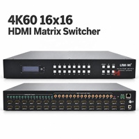 Commutateur matriciel HDMI 2.0 16x16 4K60Hz 18Gbps HDR10 avec audio analogique et SPDIF