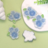 Cabochons en résine à dos plat motif fleur de pêcher 25 mm pour scrapbooking, bijoux DIY, accessoires de décoration artisanale, décoration de coque de téléphone