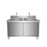 Meuble évier intégré épaissi de haute qualité avec console de commande, bac de lavage de légumes domestique