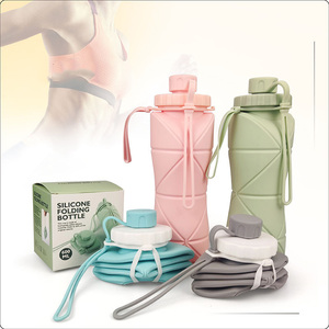 Directly Supplied <b>Large</b> Capacity Silicone Folding Water <b>Cup</b> Portable Hot-Selling Rhombus Cycling Kettle for Sports Drinkware - Product Image 1
