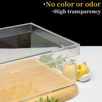 Grandes boîtes de rangement carrées en plastique transparent de qualité alimentaire, boîtes de présentation, vente en gros pour fabricants, impression et personnalisation sur mesure