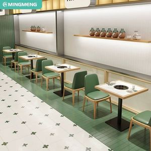 Table de marmite chaude sans fumée de four à induction de meubles modernes personnalisables de restaurant - Product Image 1