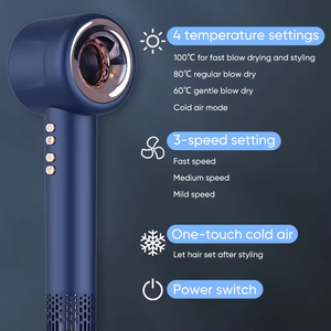 Secador de Pared Profesional de 2000W para Salón, de Alta Velocidad, Motor BLDC sin Escobillas, 110,000 RPM, para Hoteles y Hogar - Product Image 4