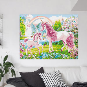 <span class=keywords><strong>Peinture</strong></span> à l'huile par numéros toile <span class=keywords><strong>peinture</strong></span> mère et enfant licornes peint à la main décor à la maison <span class=keywords><strong>peinture</strong></span> par numéro moderne mur Art cadeau - Product Image 3