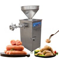 Machine électrique de traitement de la viande avec fonctions de remplissage et de ligature, en acier inoxydable 304, capacité de 100-500 kg/h, pour saucisses verticales de style allemand