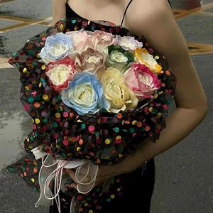 D76 natale di piccole dimensioni unico sapone rosa fiore Bouquet di qualità garantita <span class=keywords><strong>Rose</strong></span> colorate sapone artificiale scatola regalo - Product Image 6