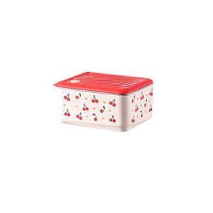 Sweet Cherry Insulated Lunch Box Rectangle Plastic Lid Microwave Safe For Office Workers And Students - Product Image 2