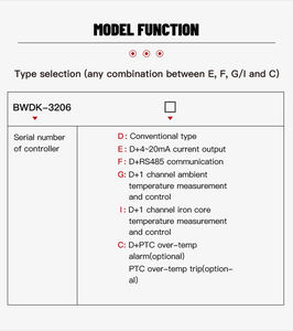 جهاز تحكم في درجة الحرارة للمحولات الجافة من نوع BWDK-3206A من شركة LEAD في فوجيان - Product Image 3