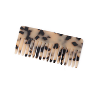 JunYiBeauty Vente en gros Peigne de coiffure droit pour barbier, brosse à cheveux à dents larges et peignes carrés ultra-fins en acétate pour femmes
