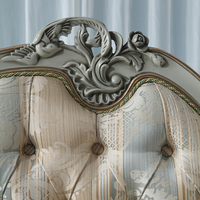 Fauteuil en tissu de chaise simple de salon classique de conception antique avec la chaise longue latérale d'armoire