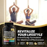 Complexe personnalisé d'Ashwagandha, de Rhodiola et de Ginseng de l'Himalaya - Huile de Shilajit pure OEM, compléments alimentaires à base de plantes
