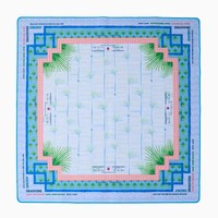 Tapis de table pliable en caoutchouc de luxe moderne américain pour Mahjong, écologique, durable, portable, personnalisable, pour poker, jardin, fleurs bleues