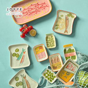 Vajilla de Cerámica Pintada a Mano con Diseño Creativo JOYYE, Plato de Pescado Bonito para Restaurante, Vajilla de Cerámica para Cena, Plato Personalizado - Product Image 4