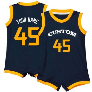 Sıcak satış özel sayı basketbol forması Summer kolsuz giysi tulum tulum yaz bebek spor için <span class=keywords><strong>Set</strong></span> - Product Image 3