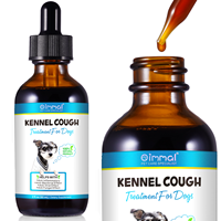 Traitement OIMMAL pour la Toux du Chien : Soulagement des Allergies, Complément Immunitaire pour la Toux Sèche et Humide, et les Ronflements – Flacon Compte-gouttes