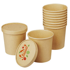 Usa e getta zuppa di vasche da asporto cartone kraft zuppa di contenitori - Product Image 5