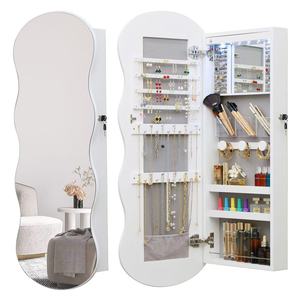Armoire à pharmacie murale blanche moderne avec miroir et étagères de rangement pour salle de bain - Product Image 3