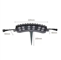 Projecteur LED extérieur étanche pour arbres, rond, en aluminium moulé sous pression, à fixation sur chaîne, pour l'éclairage des arbres