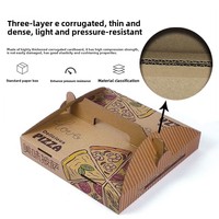Caja de cartón para pizza corrugada gruesa personalizable de 6, 7, 8 y 9 pulgadas, cono de 2mm de espesor, materiales reciclados, caja de cartón para pizza personalizada
