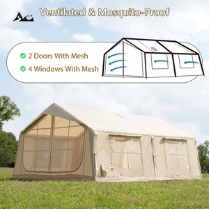 <span class=keywords><strong>Tente</strong></span> <span class=keywords><strong>gonflable</strong></span> géante OEM/ODM <span class=keywords><strong>de</strong></span> 17,8 m² pour le glamping, double couche, une chambre, un salon, ouverture rapide, tissu Oxford/coton - Product Image 3